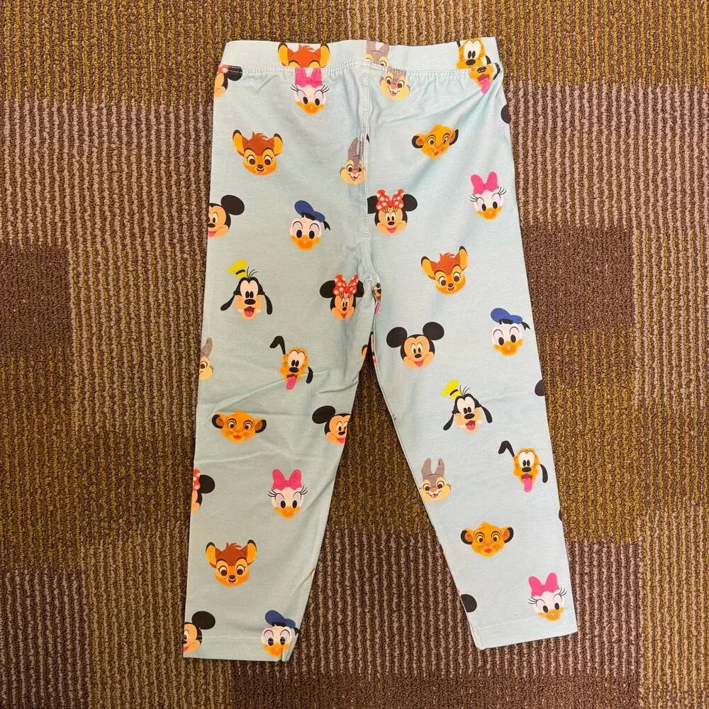 NWT Monica + Andy Leggings Disney D100 Mickey + Friends Mint Simba Bambi Sz 5